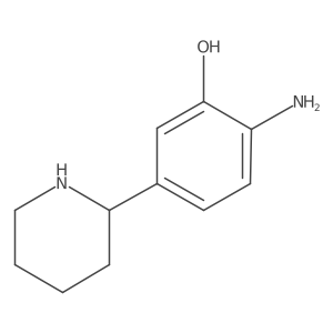 2-Amino-5-(2-piperidinyl)phenol Structure
