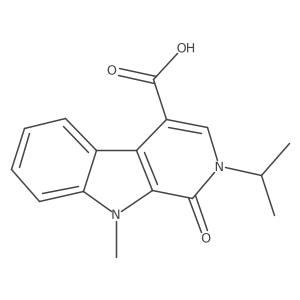 2-isopropyl-9-methyl-1-oxo-2,9-dihydro-1H-beta-carboline-4-carboxylic acid结构式