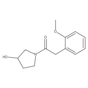 1-(3-Hydroxypyrrolidin-1-yl)-2-(2-methoxyphenyl)ethan-1-one Structure