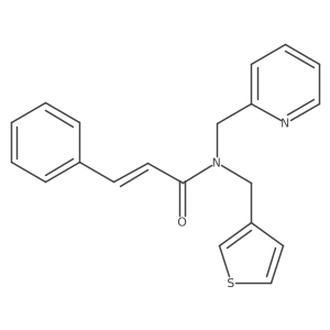 N-(pyridin-2-ylmethyl)-N-(thiophen-3-ylmethyl)cinnamamide Structure