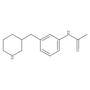 N-{3-[(piperidin-3-yl)methyl]phenyl}acetamide结构式