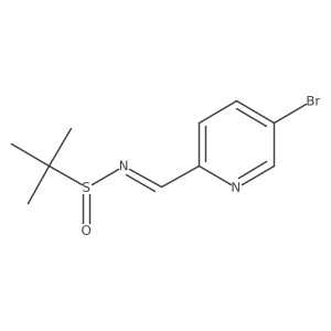 (S,E)-N-((5-Bromopyridin-2-YL)methylene)-2-methylpropane-2-sulfinamide结构式