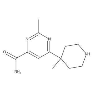 2-Methyl-6-(4-methylpiperidin-4-yl)pyrimidine-4-carboxamide Structure