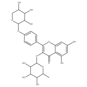 Kaempferol 3-rhamnoside 4'-xyloside结构式