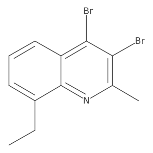 3,4-Dibromo-8-ethyl-2-methylquinoline Structure