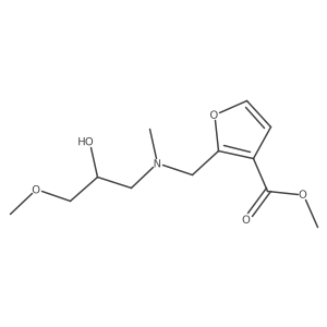 Methyl 2-(((2-hydroxy-3-methoxypropyl)(methyl)amino)methyl)furan-3-carboxylate结构式