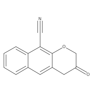 2H-Naphtho[2,3-b]pyran-10-carbonitrile, 3,4-dihydro-3-oxo-结构式