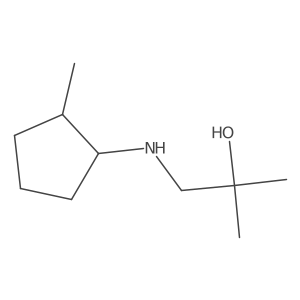 2-Methyl-1-[(2-methylcyclopentyl)amino]propan-2-ol结构式