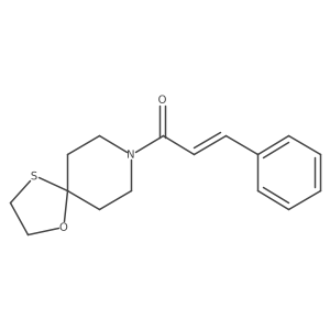 (E)-3-phenyl-1-(1-oxa-4-thia-8-azaspiro[4.5]decan-8-yl)prop-2-en-1-one结构式
