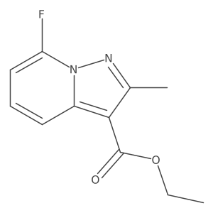 7-Fluoro-2-methylpyrazolo[1,5-a]pyridine-3-carboxylic acid ethyl ester结构式