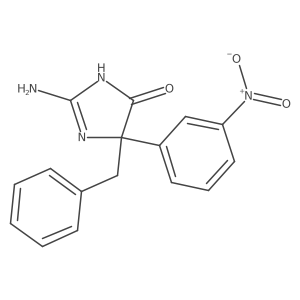 2-Amino-5-benzyl-5-(3-nitrophenyl)-4,5-dihydro-1H-imidazol-4-one结构式
