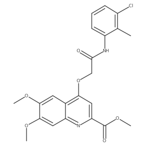 Methyl 4-{[(3-chloro-2-methylphenyl)carbamoyl]methoxy}-6,7-dimethoxyquinoline-2-carboxylate Structure
