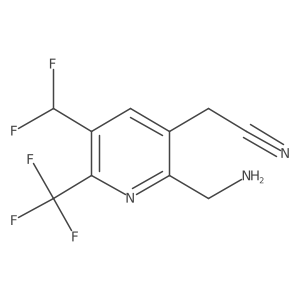 2-(Aminomethyl)-5-(difluoromethyl)-6-(trifluoromethyl)pyridine-3-acetonitrile结构式