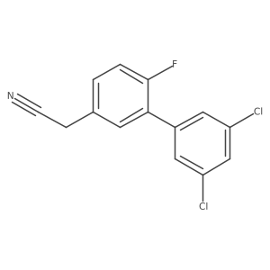 (3',5'-Dichloro-6-fluoro-biphenyl-3-yl)-acetonitrile Structure