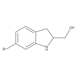 (6-bromo-2,3-dihydro-1H-indol-2-yl)methanol Structure