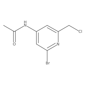 N-(2-Bromo-6-(chloromethyl)pyridin-4-yl)acetamide结构式