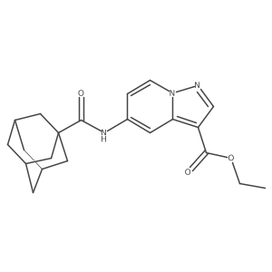 Ethyl 5-(adamantane-1-amido)pyrazolo[1,5-a]pyridine-3-carboxylate Structure