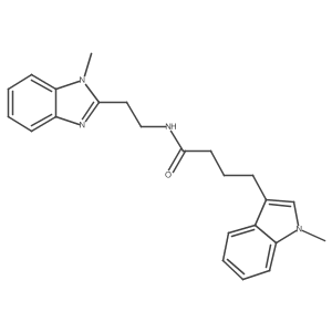 N-[2-(1-methyl-1H-1,3-benzimidazol-2-yl)ethyl]-4-(1-methyl-1H-indol-3-yl)butanamide Structure