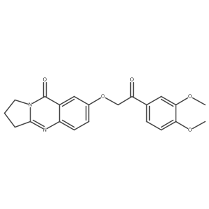 7-[2-(3,4-dimethoxyphenyl)-2-oxoethoxy]-2,3-dihydropyrrolo[2,1-b]quinazolin-9(1H)-one结构式