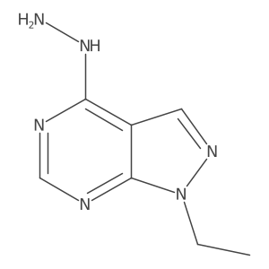 1-ethyl-4-hydrazinyl-1H-pyrazolo[3,4-d]pyrimidine结构式