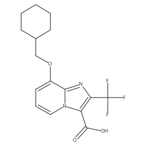 8-(Cyclohexylmethoxy)-2-(trifluoromethyl)imidazo[1,2-a]pyridine-3-carboxylic acid结构式