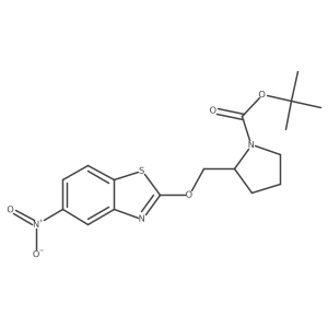 tert-Butyl 2-(((5-nitrobenzo[d]thiazol-2-yl)oxy)methyl)pyrrolidine-1-carboxylate Structure
