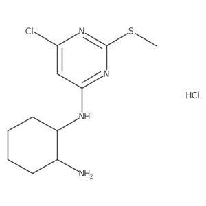 N1-(6-chloro-2-(methylthio)pyrimidin-4-yl)cyclohexane-1,2-diamine hydrochloride Structure