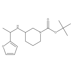 (3S)-tert-butyl 3-((1-(furan-2-yl)ethyl)amino)piperidine-1-carboxylate Structure