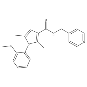 1-(2-methoxyphenyl)-2,5-dimethyl-N-(pyridin-4-ylmethyl)-1H-pyrrole-3-carboxamide Structure