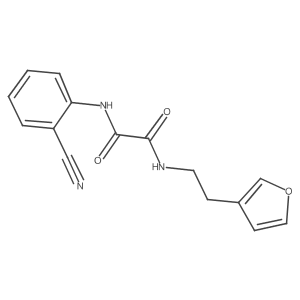 N1-(2-cyanophenyl)-N2-(2-(furan-3-yl)ethyl)oxalamide Structure