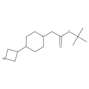 Tert-butyl 2-(4-(azetidin-3-yl)piperazin-1-yl)acetate结构式