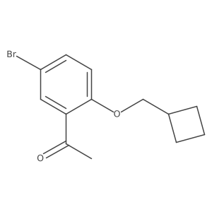 1-[5-Bromo-2-(cyclobutylmethoxy)phenyl]ethan-1-one Structure