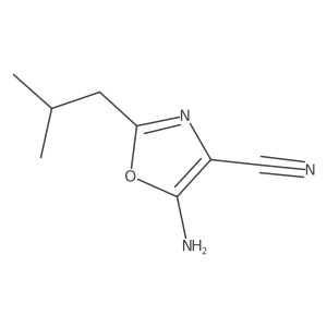 5-Amino-2-(2-methylpropyl)-1,3-oxazole-4-carbonitrile结构式