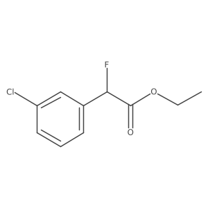 Ethyl 2-(3-chlorophenyl)-2-fluoroacetate结构式