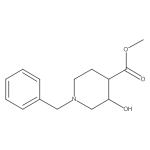 Methyl 1-benzyl-3-hydroxypiperidine-4-carboxylate结构式