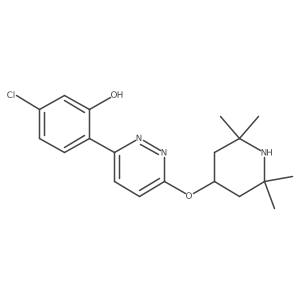 5-Chloro-2-[6-(2,2,6,6-tetramethylpiperidin-4-yl)oxypyridazin-3-yl]phenol结构式