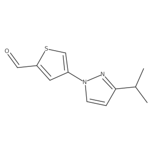 4-[3-(Propan-2-YL)-1H-pyrazol-1-YL]thiophene-2-carbaldehyde结构式