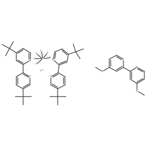 Iridium(1+), bis(acetonitrile)bis[2-[5-(1,1-dimethylethyl)-2-benzoxazolyl-kappaN3]phenyl-kappaC]-, (OC-6-13-Lambda)-, hexafluorophosphate(1-) (1:1) Structure