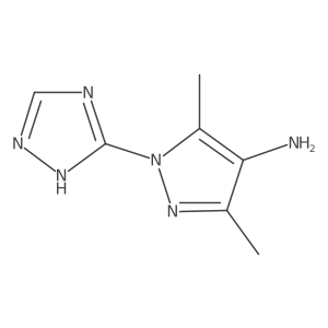 3,5-dimethyl-1-(4H-1,2,4-triazol-3-yl)-1H-pyrazol-4-amine结构式