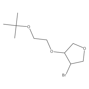 3-Bromo-4-[2-(tert-butoxy)ethoxy]oxolane结构式