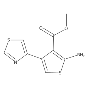 Methyl 2-amino-4-(thiazol-4-yl)thiophene-3-carboxylate结构式