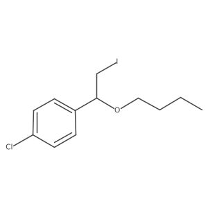 1-(1-Butoxy-2-iodoethyl)-4-chlorobenzene结构式