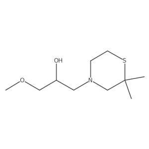 1-(2,2-Dimethylthiomorpholin-4-yl)-3-methoxypropan-2-ol结构式
