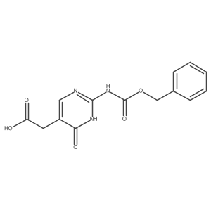 2-(2-{[(Benzyloxy)carbonyl]amino}-4-hydroxypyrimidin-5-yl)acetic acid结构式