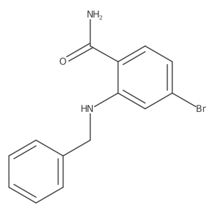 4-Bromo-2-[(phenylmethyl)amino]benzamide结构式