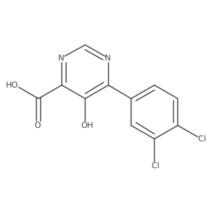 6-(3,4-Dichlorophenyl)-5-hydroxy-4-pyrimidinecarboxylic acid结构式