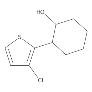 2-(3-Chlorothiophen-2-yl)cyclohexan-1-ol Structure