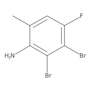 2,3-Dibromo-4-fluoro-6-methylaniline Structure