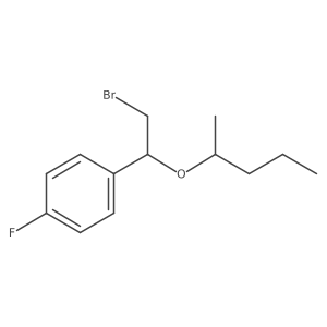 1-[2-Bromo-1-(pentan-2-yloxy)ethyl]-4-fluorobenzene结构式