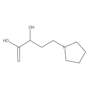 2-Hydroxy-4-(pyrrolidin-1-yl)butanoic acid Structure